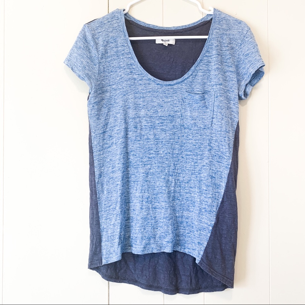Madewell Scoop Neck Two Tone Short Sleeve Tee XS